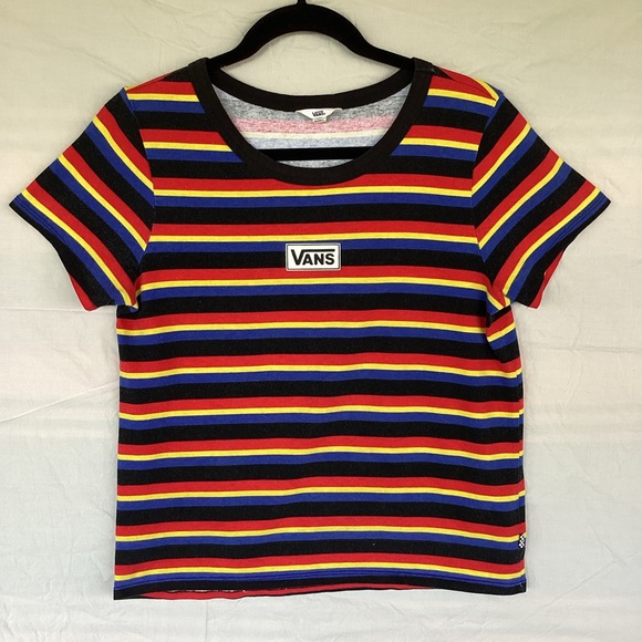 Vans women’s striped ringer t shirt Y2K - Picture 1 of 12